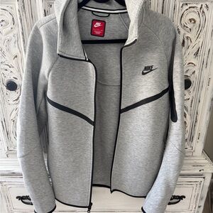 Nike Tech Gray Zip-Up Jacket-Small